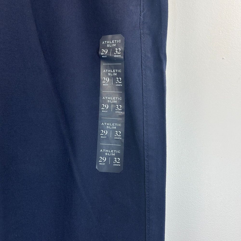 J.Crew Chino Pants Mens 39x32 Navy Blue Athletic Slim Straight Preppy Formal NWT - Picture 8 of 13